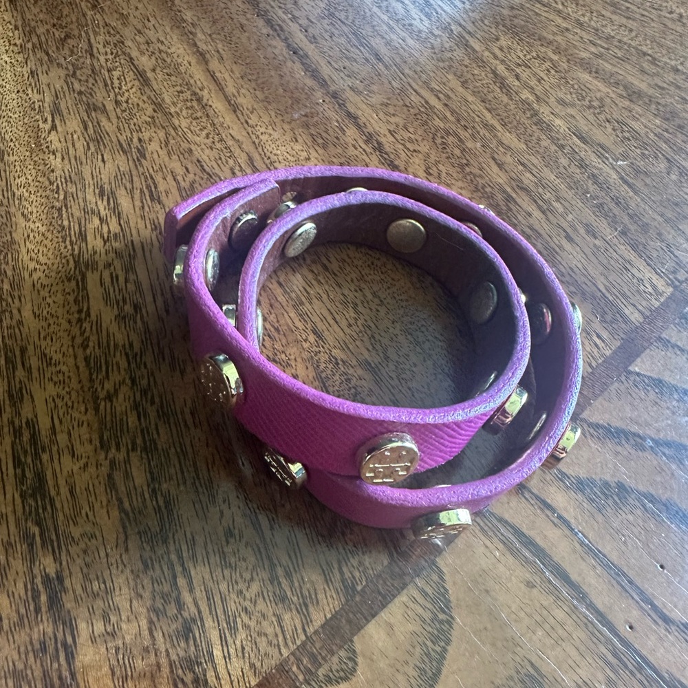 tory burch pink wrap around bracelet